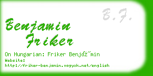 benjamin friker business card